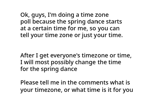 Time Zone Poll