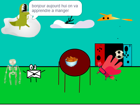 la classe qui apprend a manger younis