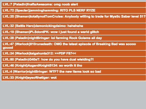 MMORPG chat simulator 2k15