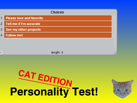 Personality Test! {CAT EDITION!}