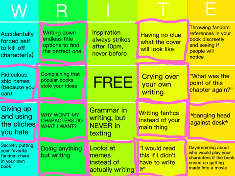 Author Bingo/Writer Bingo remix