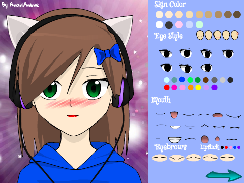 Anime character maker (girl) remix