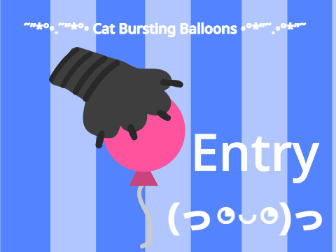 Cat Bursting Balloons || A Silly Game || My Contest Entry For @Evan_Y29