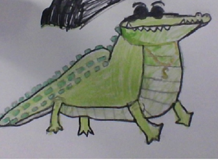 My random alligator drawing