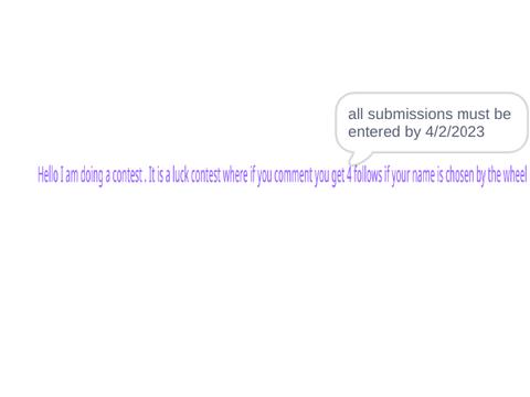 70 follows contest