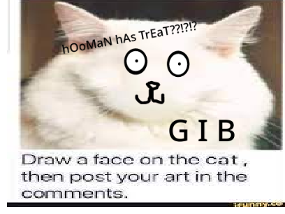 remix and draw face on KITTY CAT done lol