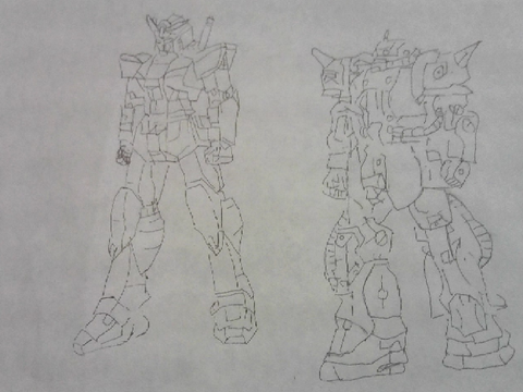 ガンダムかいてみた