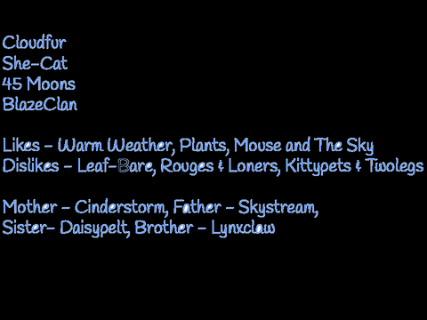 My Warrior Cats OC - Cloudfur