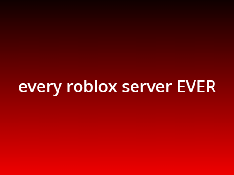 Every Roblox Server Ever #Animations