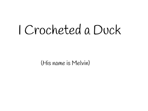 Crochet Duck