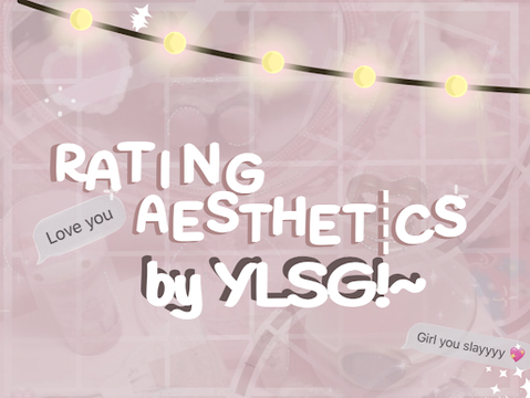 「⌗ 002┊~rating aesthetics~」