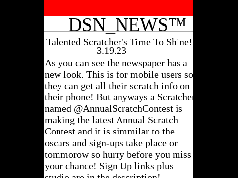 Daily Scratch Newspaper #3 of 3.19.23