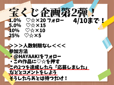 [close] 宝くじ企画第2弾！