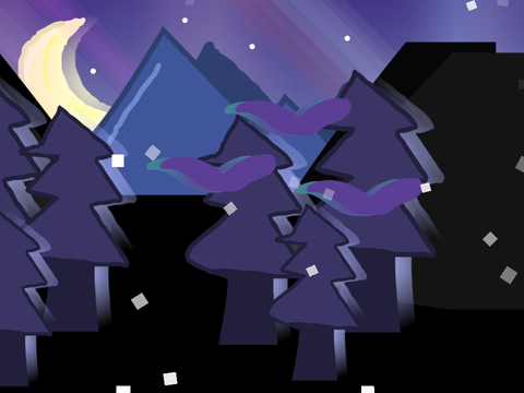 Mountain Night Parallax