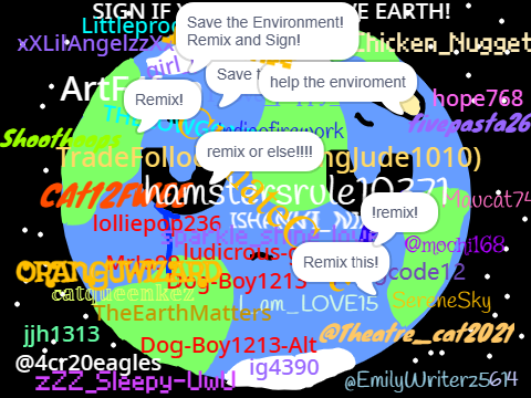 Sign to save the Earth! remix