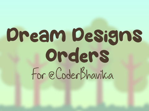 Dream Designs Orders: Sticker + Backdrop