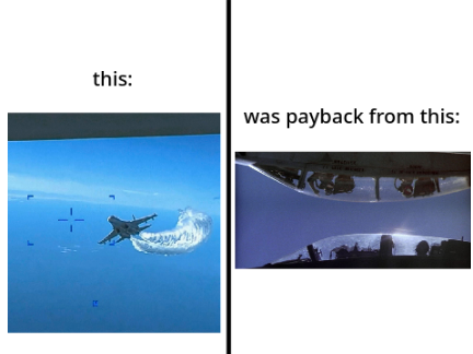 the truth why a SU-27 dumped fuel on a drone: