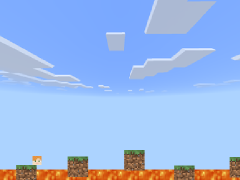 Minecraft platformer remix [high jumping character]