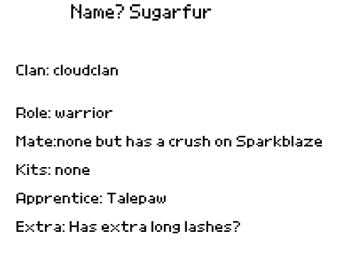 Sugarfur- Cloudclan 