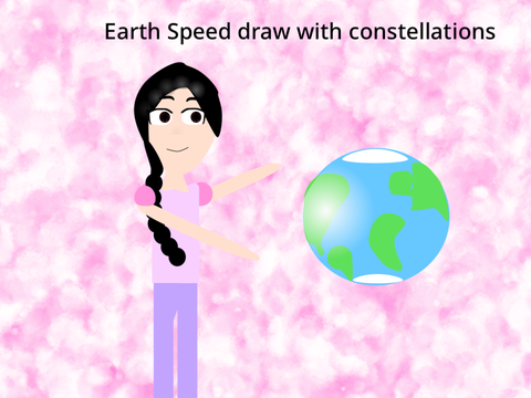 Earth speed draw with constellations!