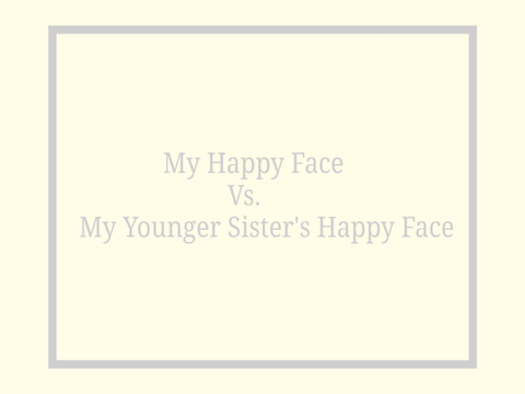 Me Drawing A Happy Face vs. My Younger Sister Drawing A Happy Face