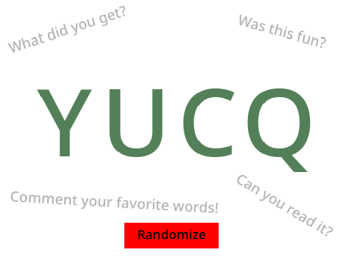 Generate a ... Word??