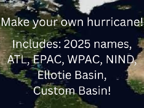 Make your own hurricane season! F13's 2023 icons + extra maps + 2025 names!!!!!