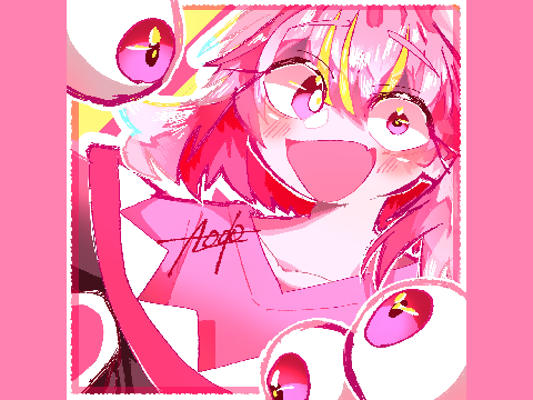 最近異常に絵を描いている所為で多忙になっている青檸が描いたマキちゃん（ミニ）