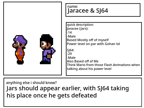 A Mario Recolor and a Mega-Man inspired Kid.