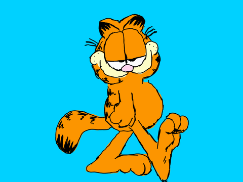 garfield walking