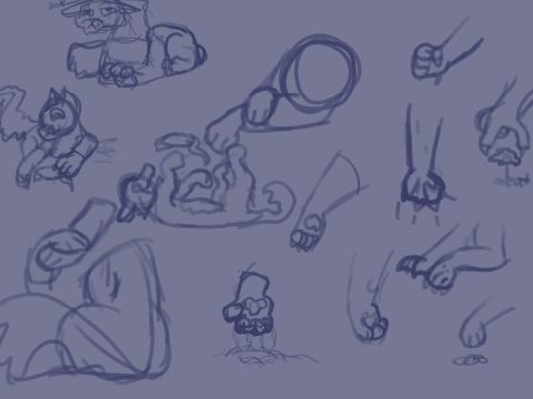 I drew paws!