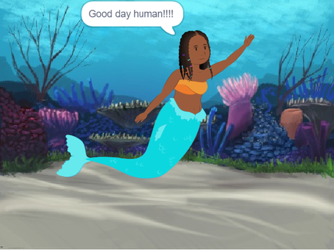 Coral The Mermaid who ist funny