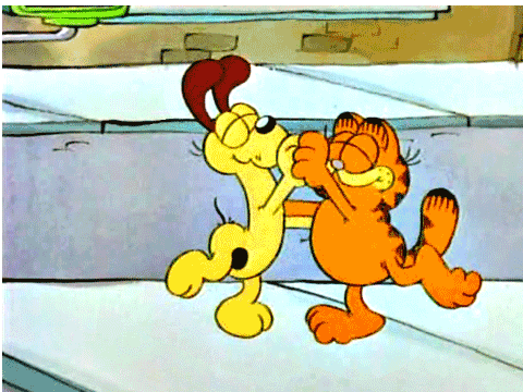 Garfield and Odie dancing