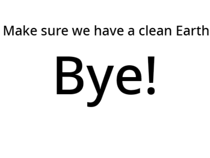 No trash!