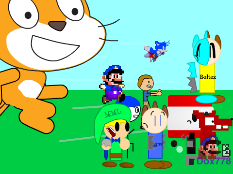 Add yourself running from the scratch cat! remix remix remix