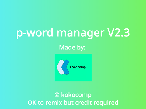 p-word manager 2.3 - a password manager (Prerelease)