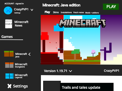 Improved Minecraft launcher