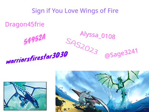 Sign if You Love Wings of Fire!!! REMIX THIS!!! 