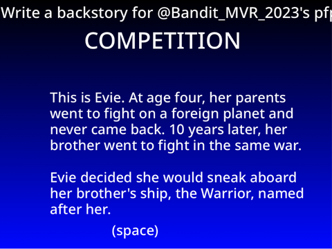Write a backstory for my pfp COMPETITION remix