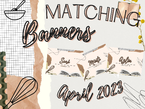 Matching Banners | Baking Bookstore Camp Kitchen