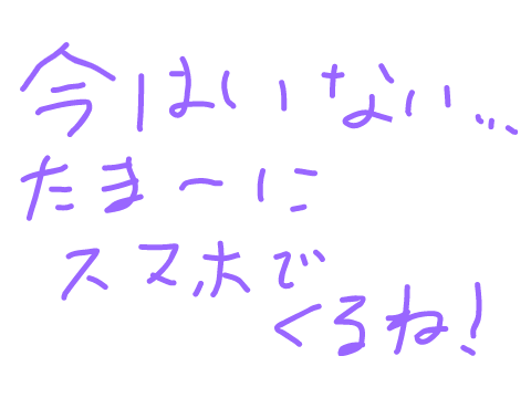 今,,,いない...
