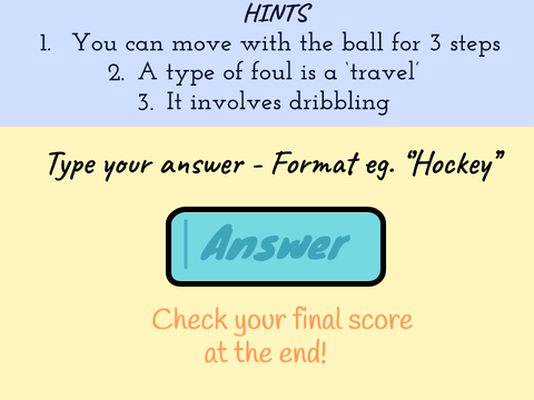 Guess The Sport! (EASY) - v1.0 #games