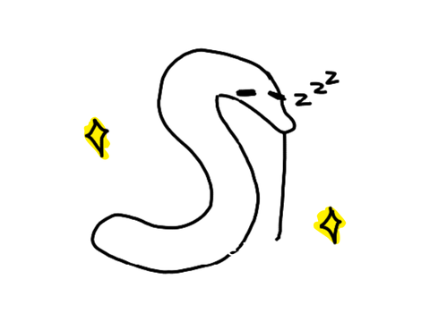 I made a worm on a string