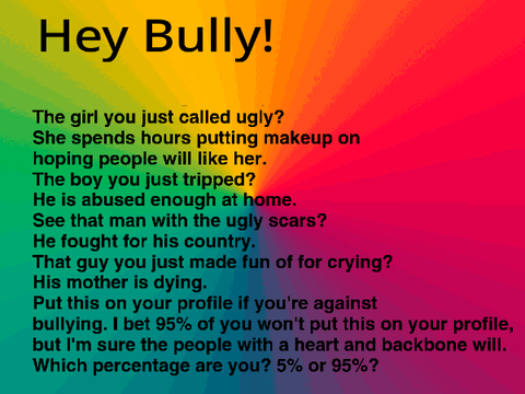 Wsg, Bullies. Read this. Now.