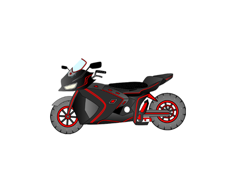 動くバイク素材 / moving bike material