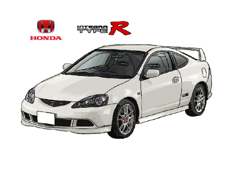 車のイラスト51〜ホンダ　インテグラ タイプR DC5〜