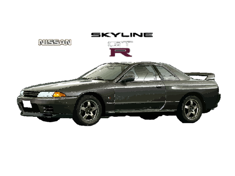 車のイラスト55〜日産 スカイラインGT-R BNR32〜