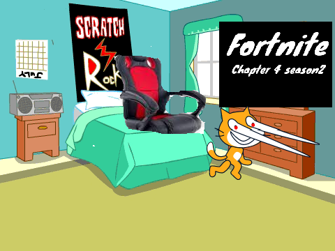 Scratch Cat Plays Fortnite Backround