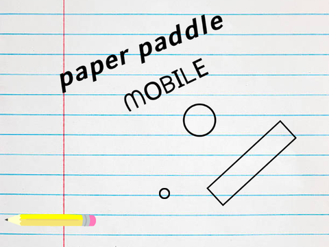 paper paddle but it has a pencil
