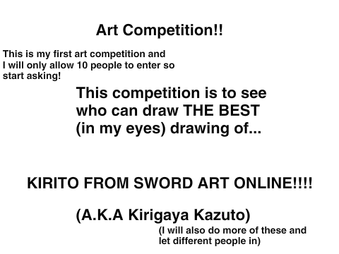 My First Art Competition: By Coir23!!!!!